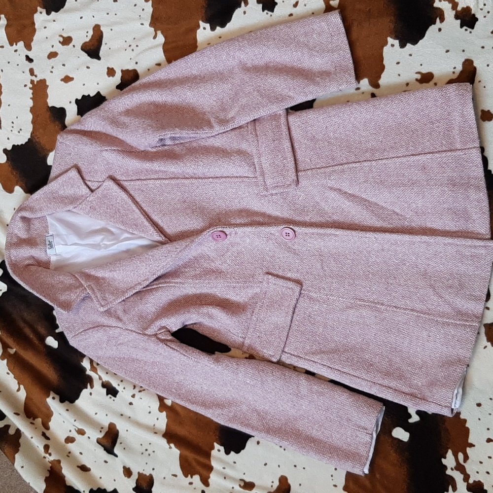 Wool Blend Pink Dress Jacket